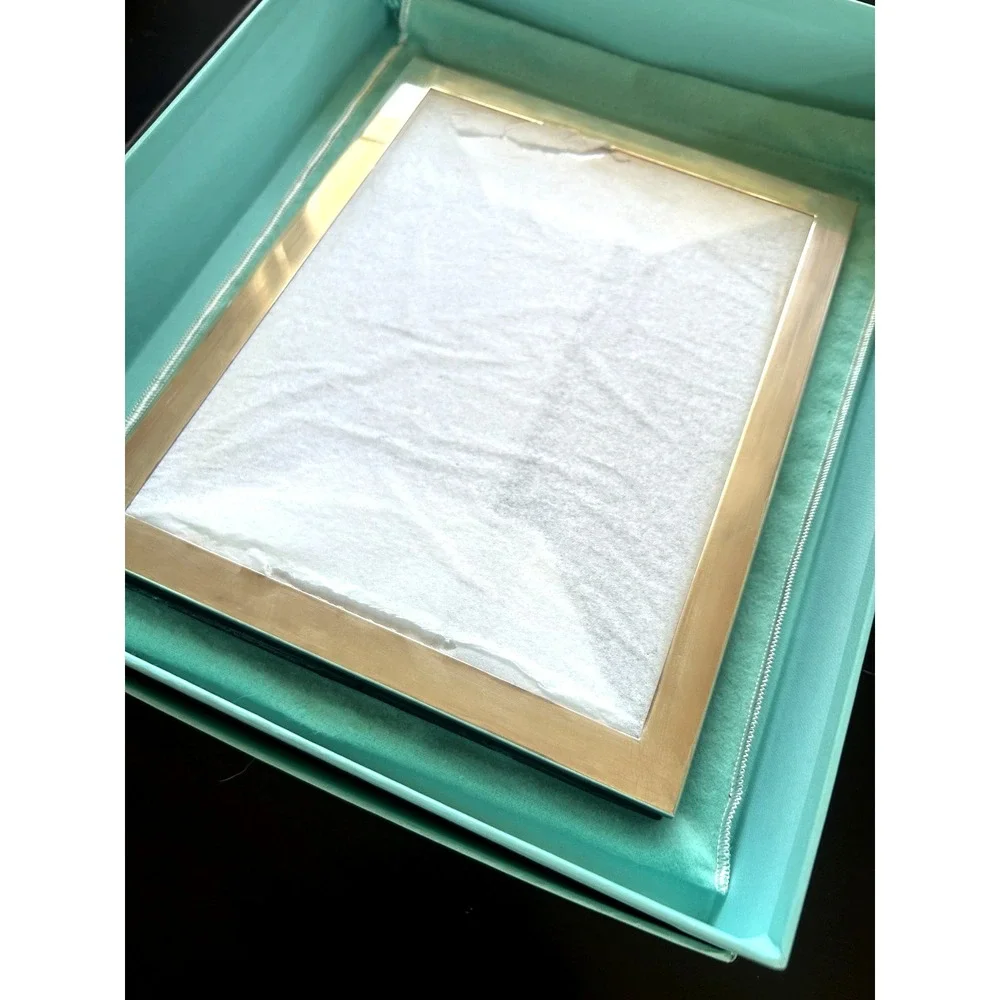 Vintage Tiffany & Co Sterling Silver 925 - 8x10 Picture Frame w Box & Dust Bag
